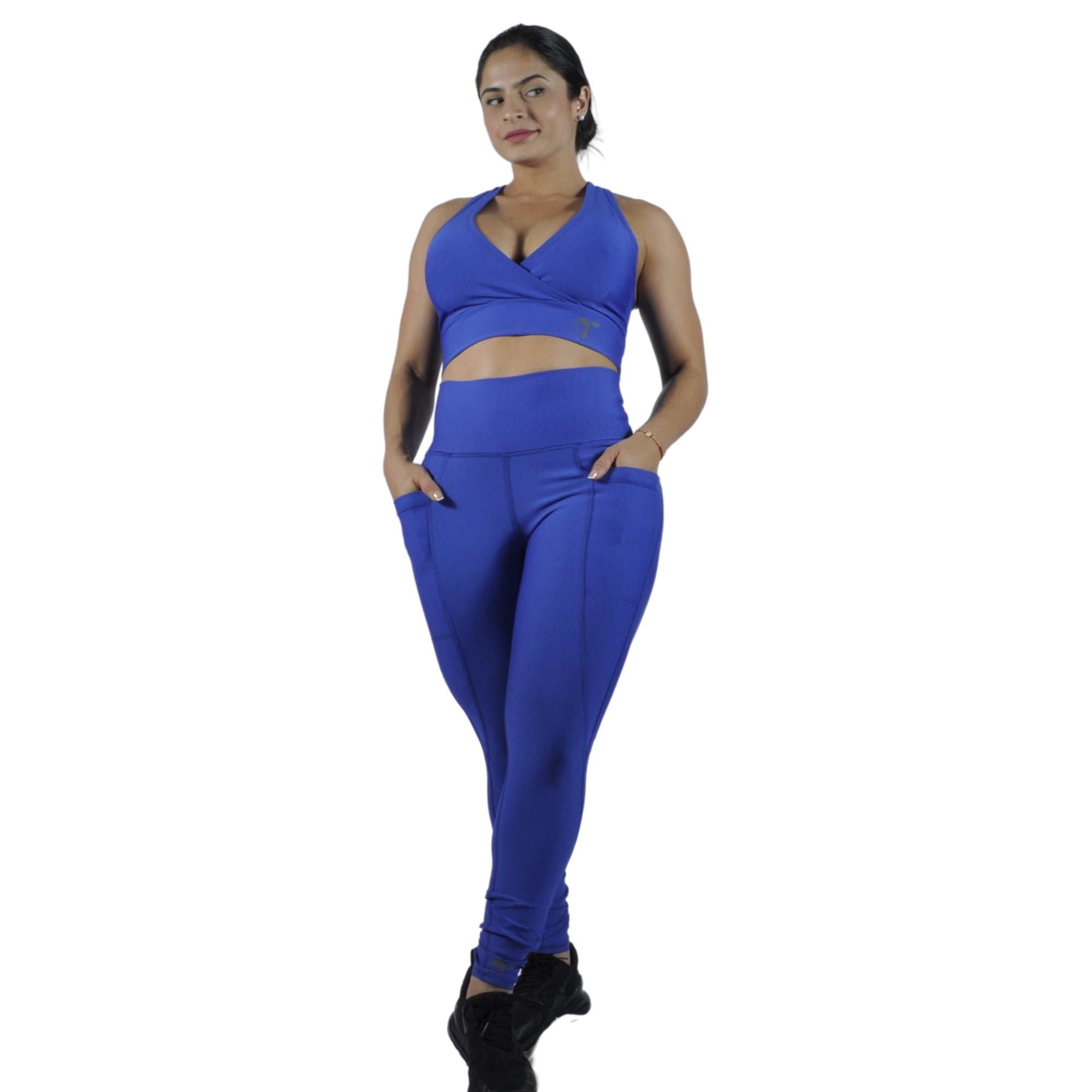 Leggins Deportivo Mujer - Bolsillo Lateral Tuacol Azul Rey - I Fit Sport Latam #