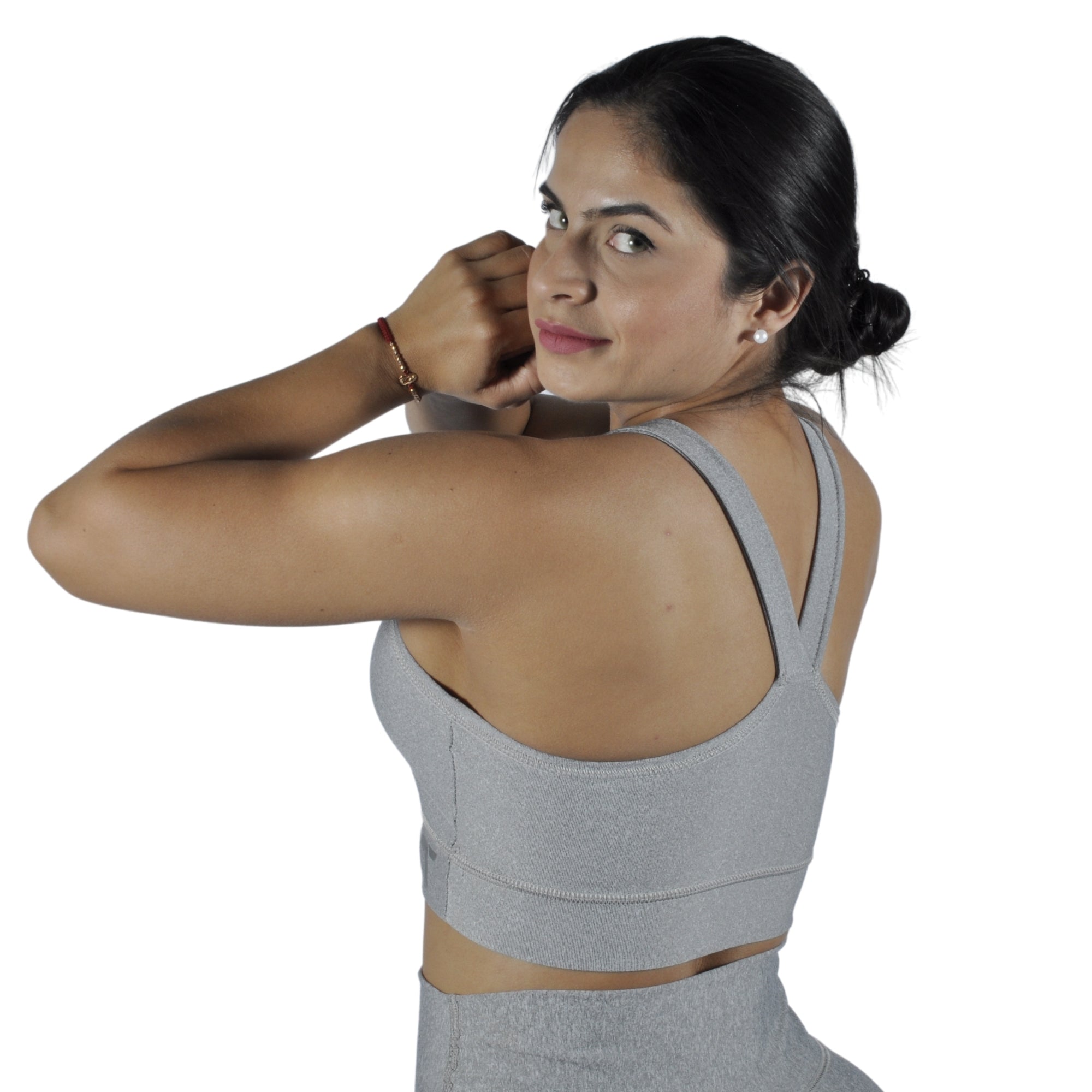 Top Deportivo Licrado Dama Tirantes V Sirirí I Fit Sport Gris - I Fit Sport Latam #