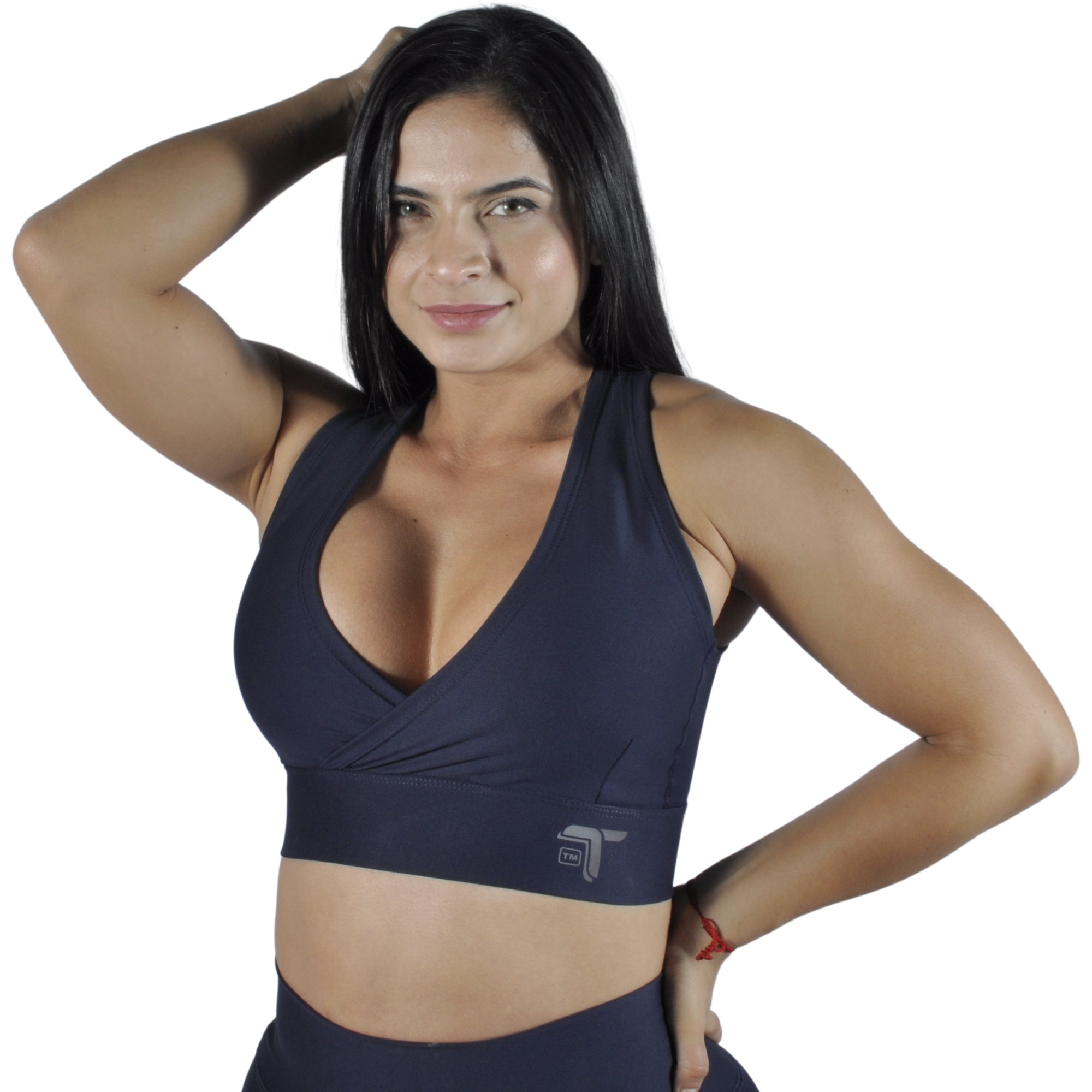 Top Deportivo Mujer - Tirantes Cruzados Ibis TI Fit Sport Azul - I Fit Sport Latam #