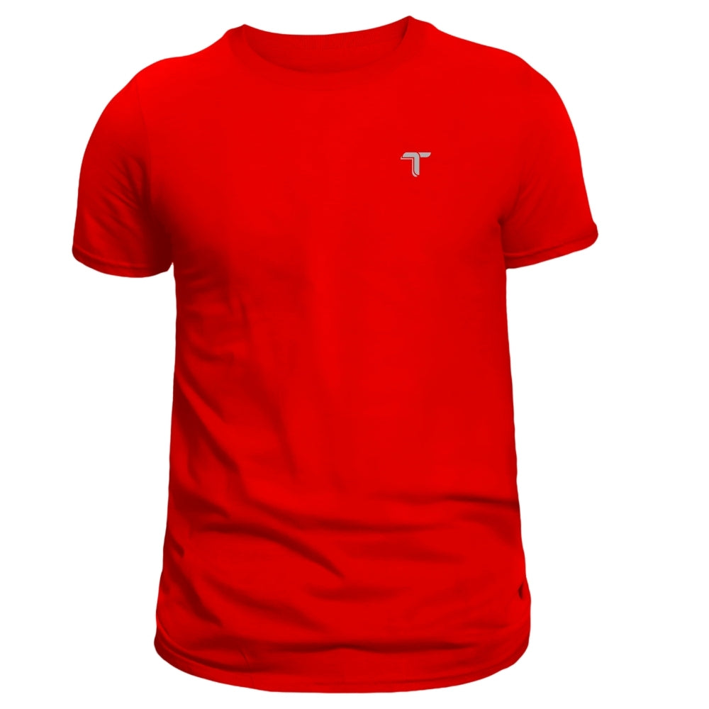 Camiseta Deportiva Hombre Roja Manga Corta Secado Rápido - TUACOL.COM #