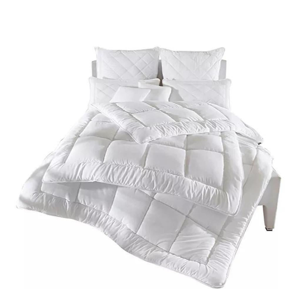 Edredon Acolchado Doble Faz Cama Semidoble 120x190 Blanco Tuacol - TUACOL.COM #