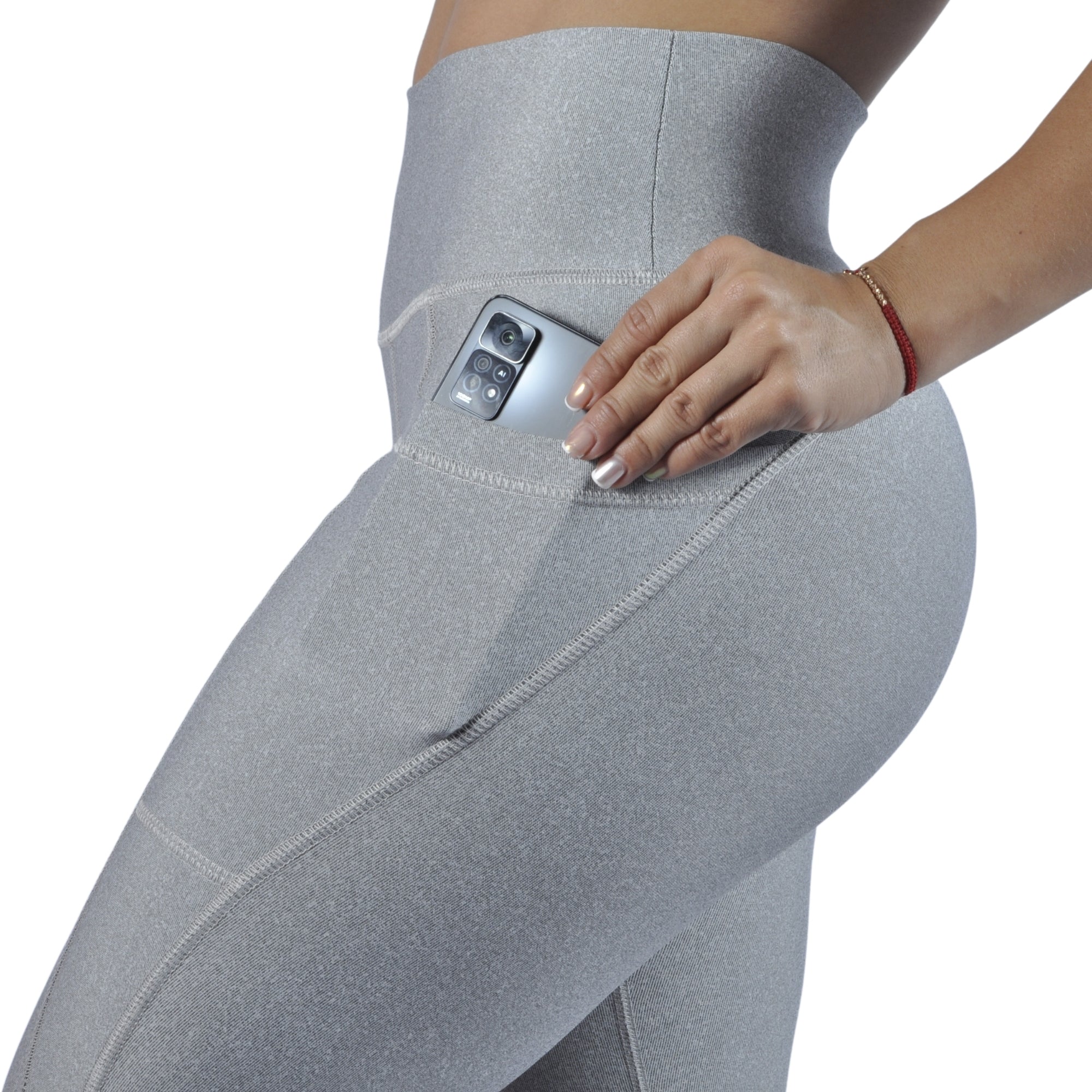 Leggins Deportivo Mujer - Bolsillo Lateral Tuacol Gris Claro - TUACOL.COM #