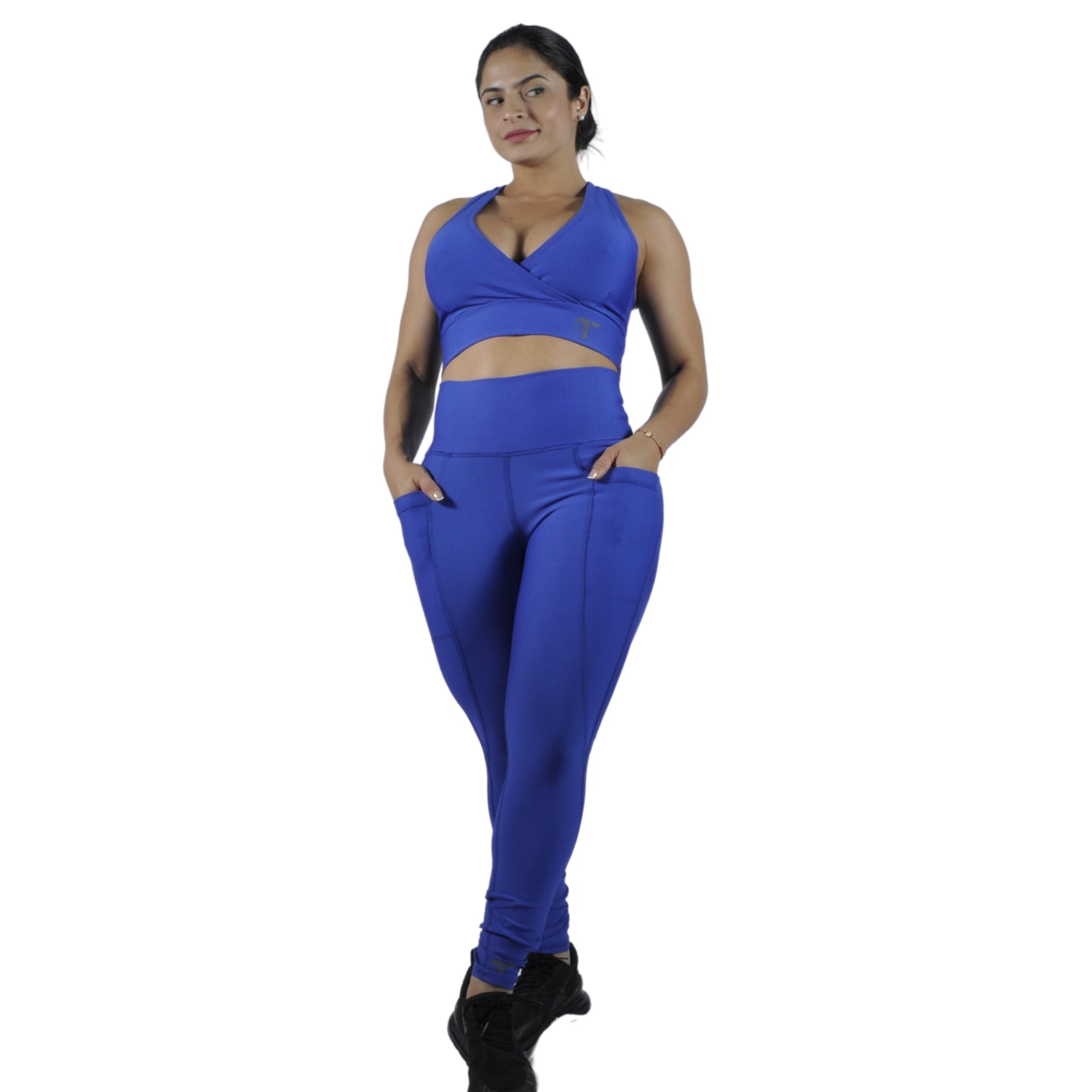 Leggins Deportivo Mujer - Bolsillo Lateral Tuacol Azul Rey - TUACOL.COM #