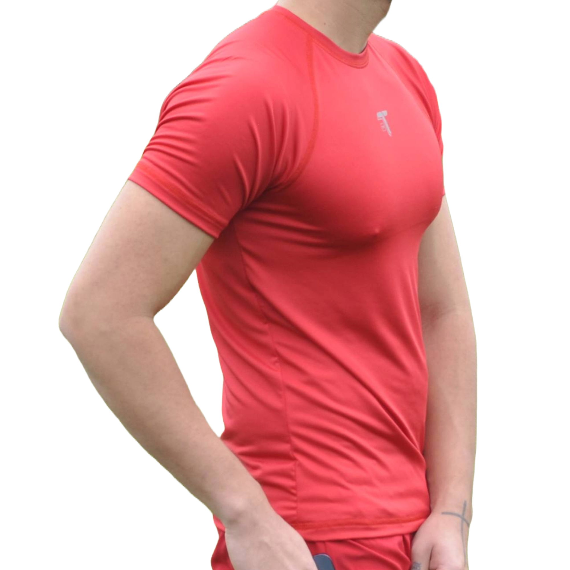 Camiseta Deportiva Hombre Roja Manga RanglanZopilote Tuacol - TUACOL.COM #