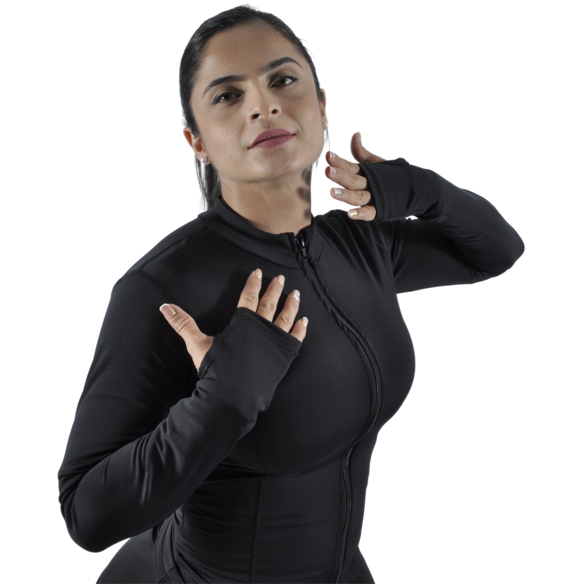 Chaqueta Deportiva Mujer Slim Fit Negra Tuacol - TUACOL.COM #