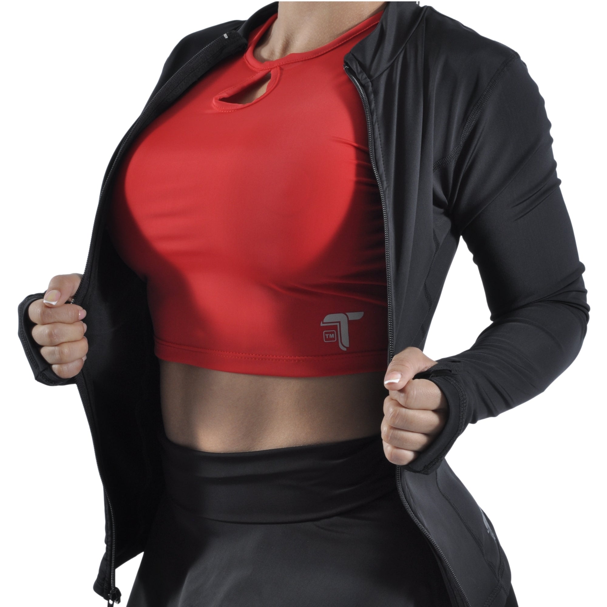 Chaqueta Deportiva Mujer Slim Fit Negra Tuacol - TUACOL.COM #