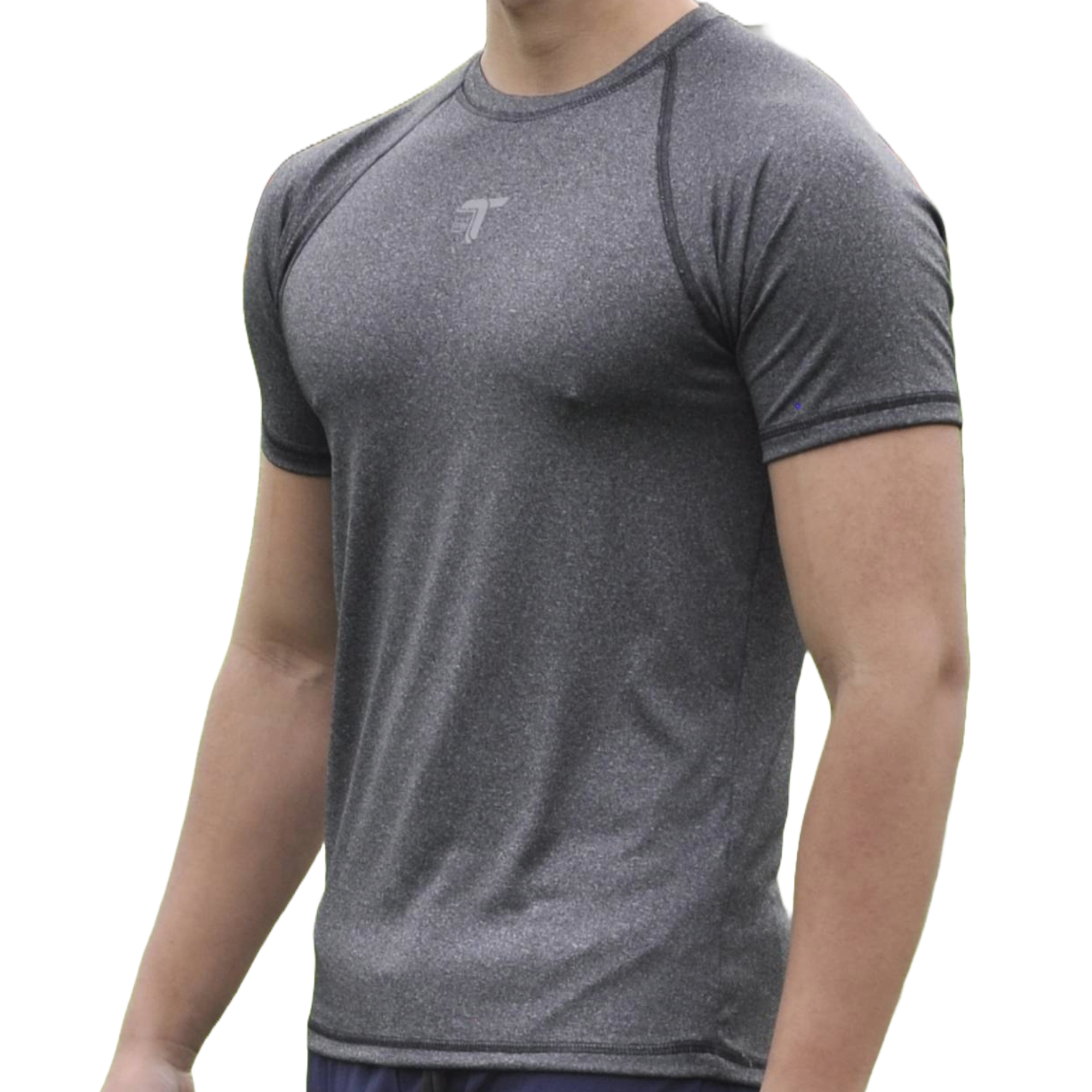 Camiseta Deportiva Hombre Ranglan Zopilote Gris Jaspe I Fit Sport - I Fit Sport Latam #