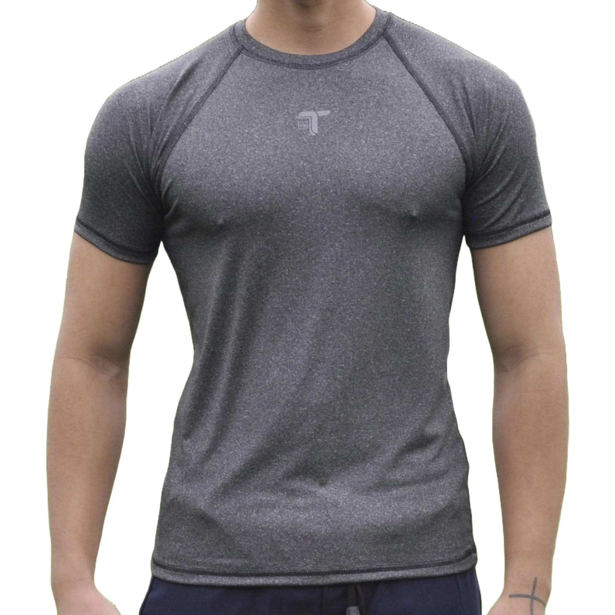 Camiseta Deportiva Hombre Ranglan Zopilote Gris Jaspe I Fit Sport - I Fit Sport Latam #