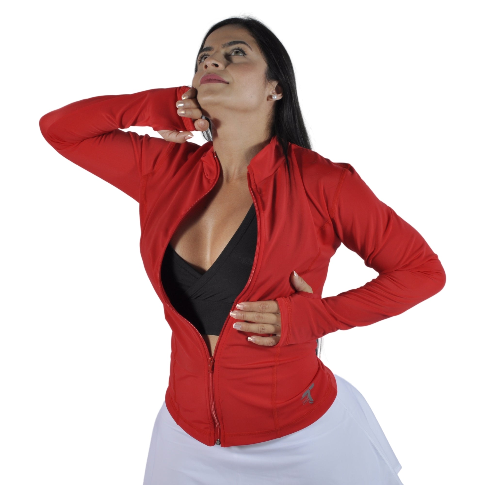 Chaqueta Deportiva Mujer Slim Fit Roja Tuacol - I Fit Sport Latam #