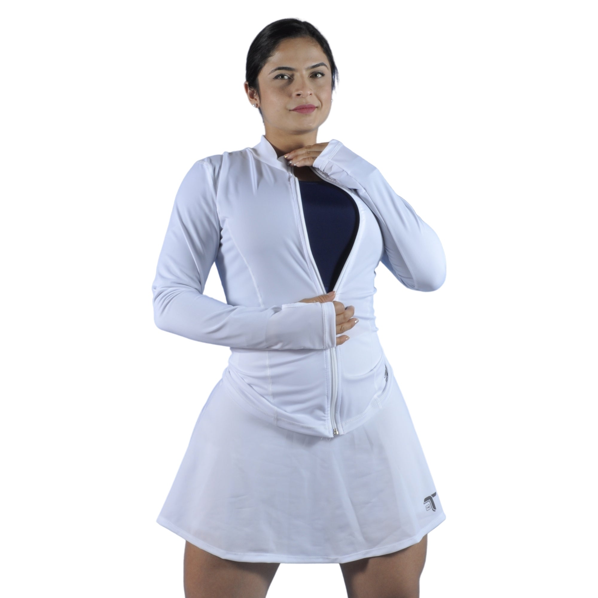 Chaqueta Deportiva Mujer Slim Fit Blanca Tuacol - TUACOL.COM #