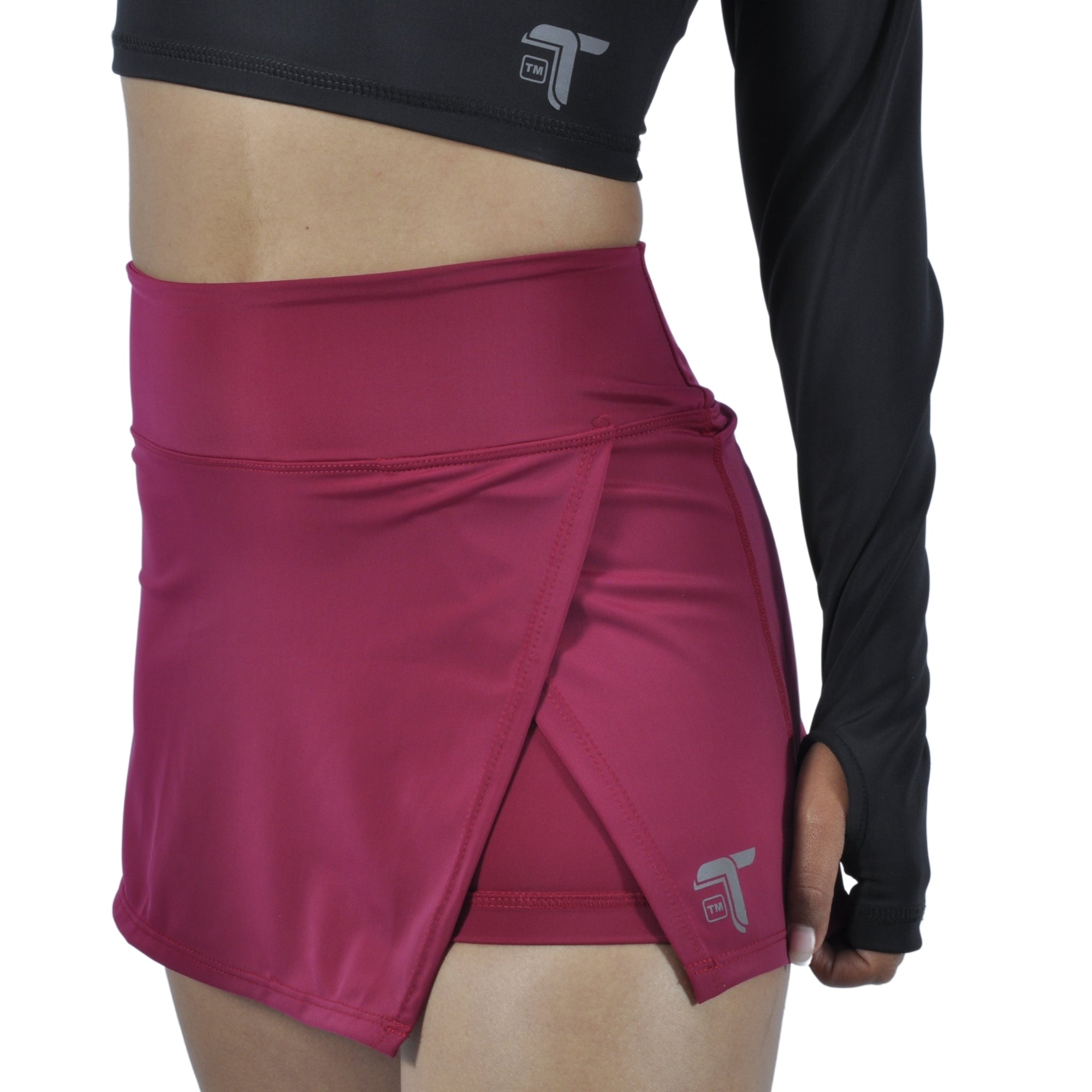 Falda Short Deportiva Tenista Cruzada Inca Tuacol Vinotinto - TUACOL.COM #