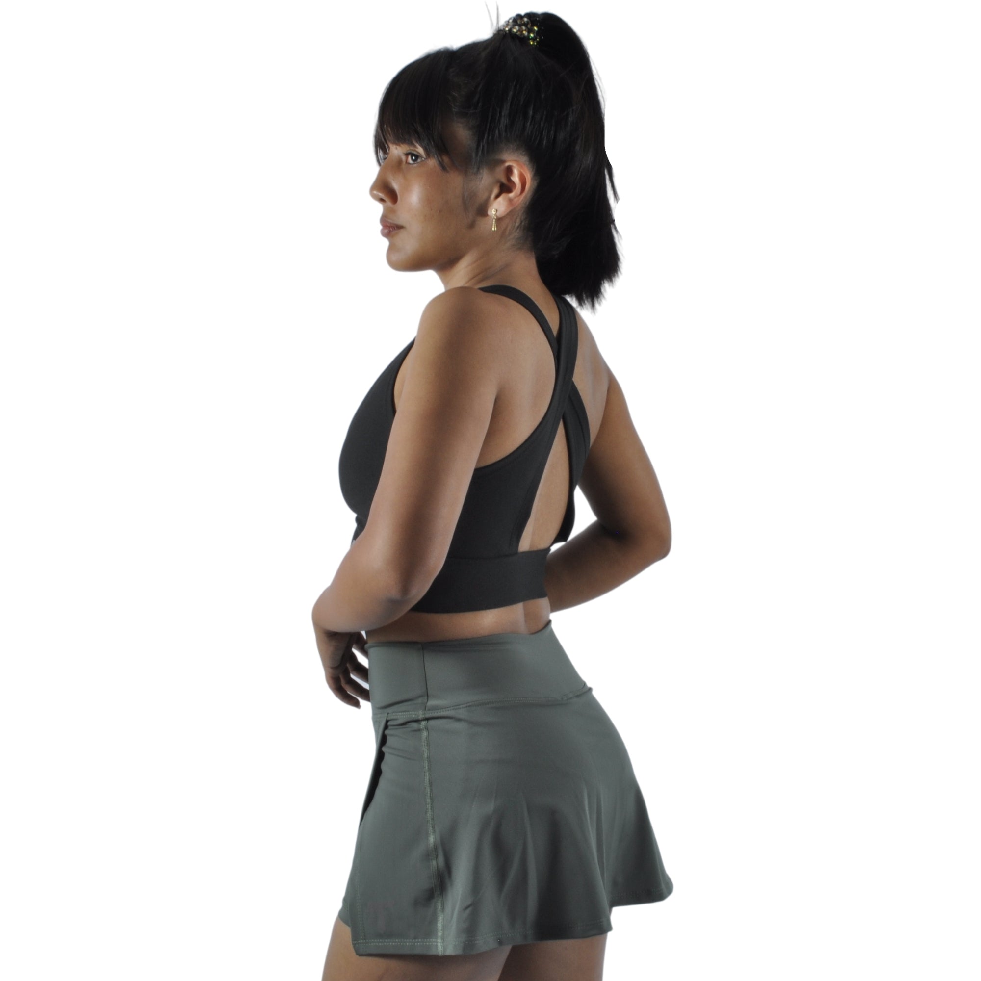 Falda Short Deportiva Tenista Cruzada Inca Tuacol Verde - I Fit Sport Latam #