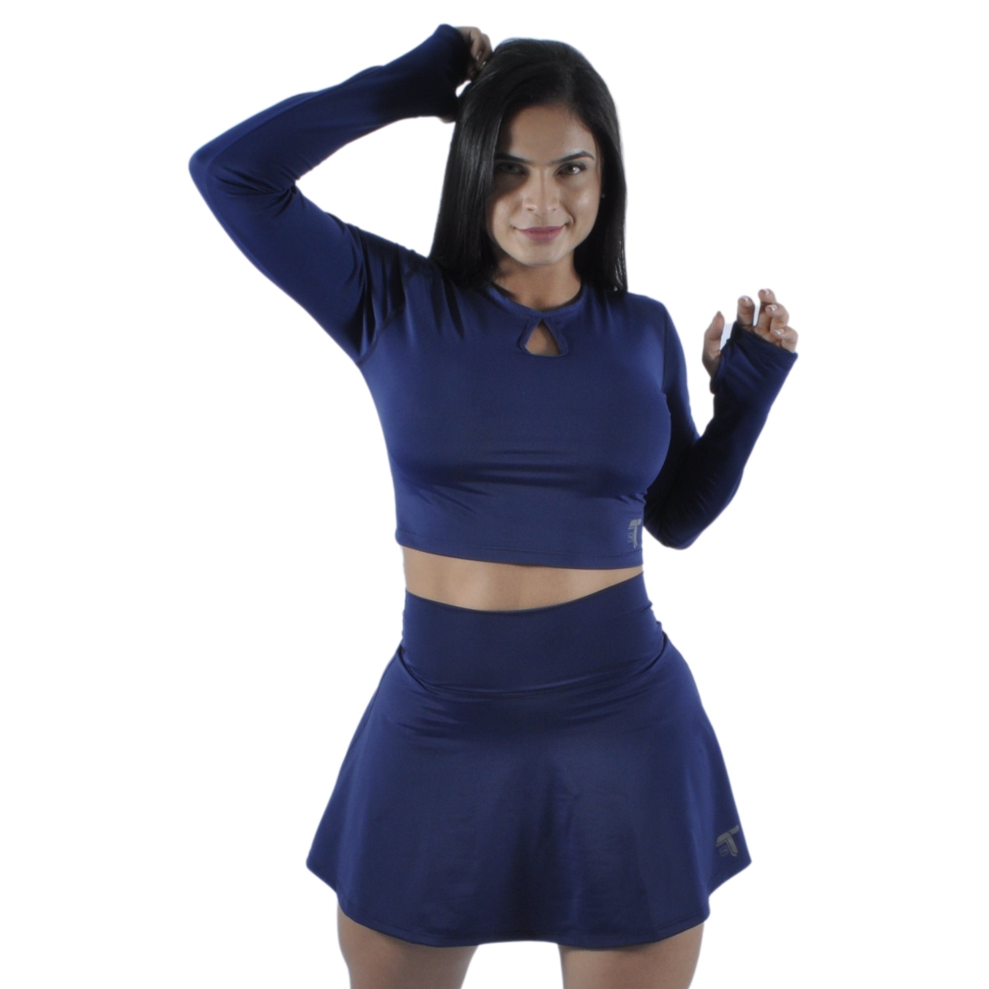 Falda Short Deportiva Ventalle Bolsillo Lateral Tuacol Azul oscura - TUACOL.COM #