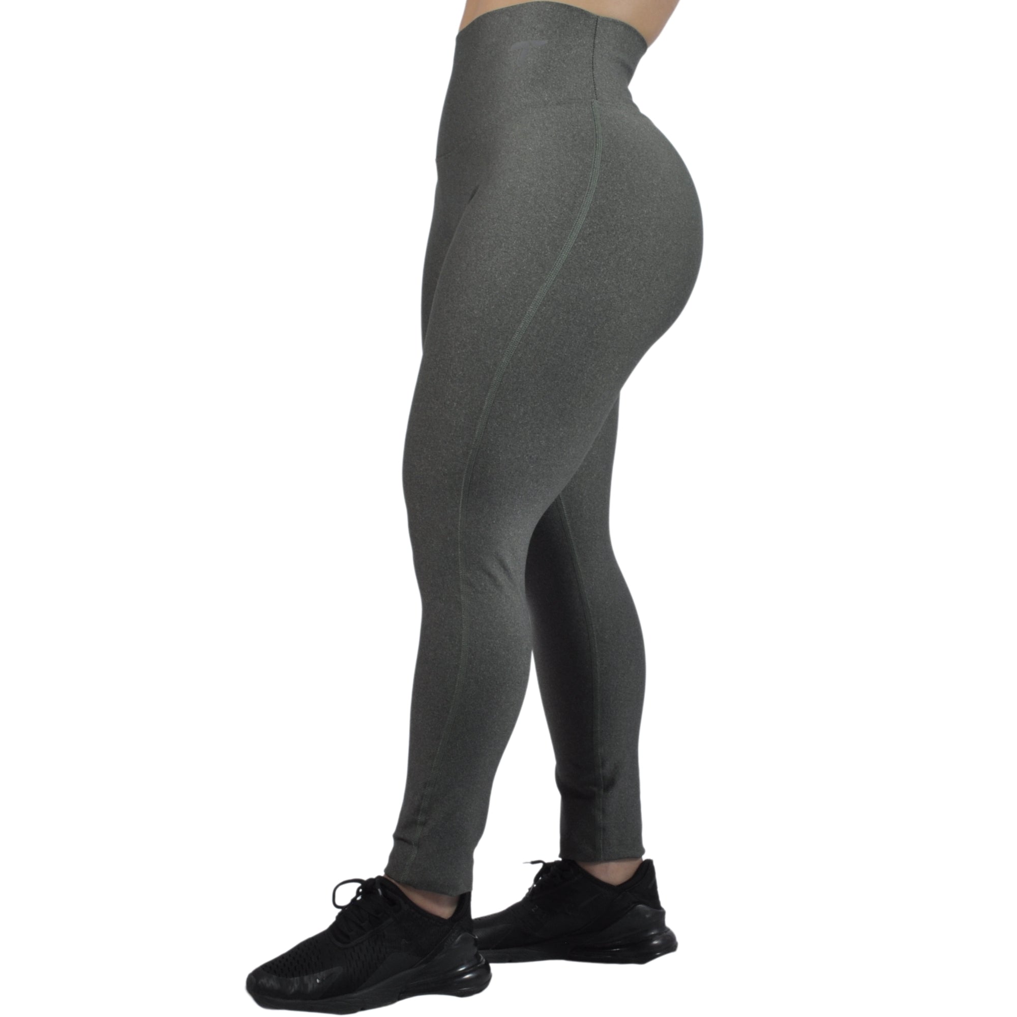 Leggins Deportivo Mujer Pretina Curva Cacique Tuacol Verde Jaspe - TUACOL.COM #