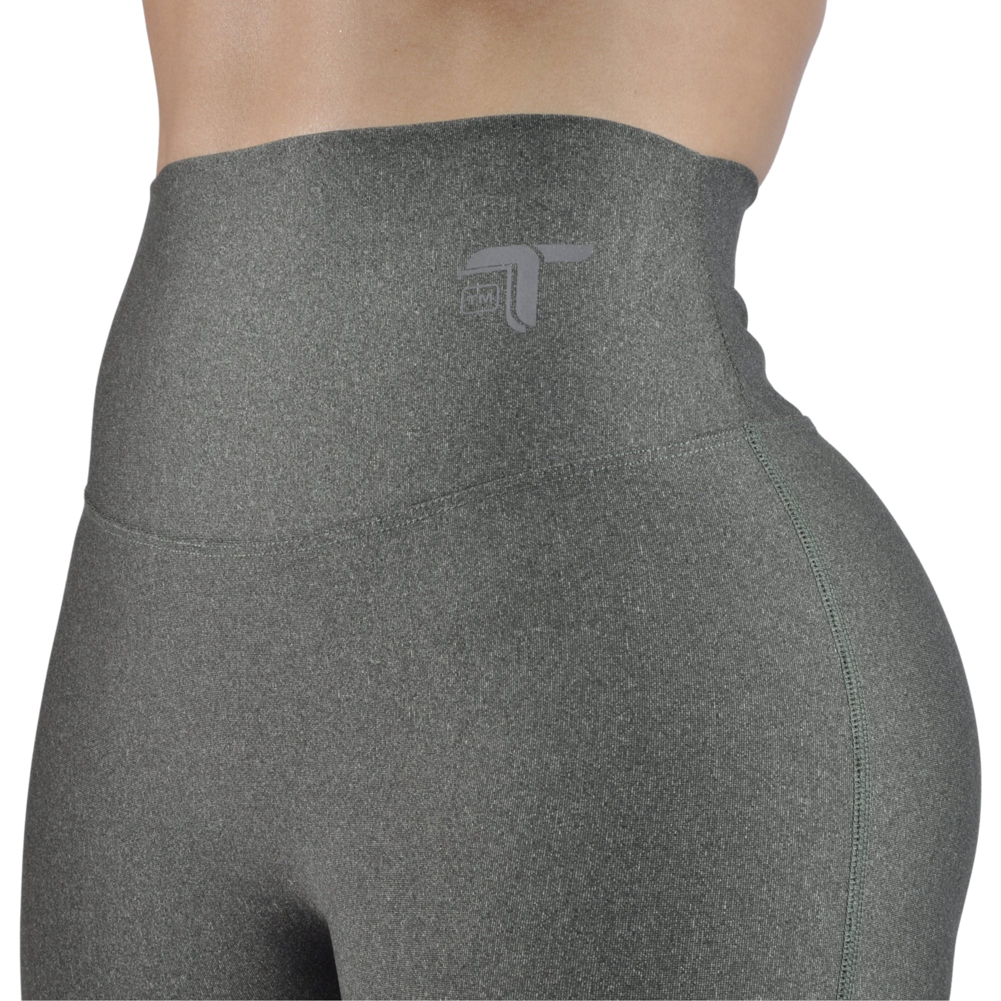 Leggins Deportivo Mujer Pretina Curva Cacique Tuacol Verde Jaspe - TUACOL.COM #