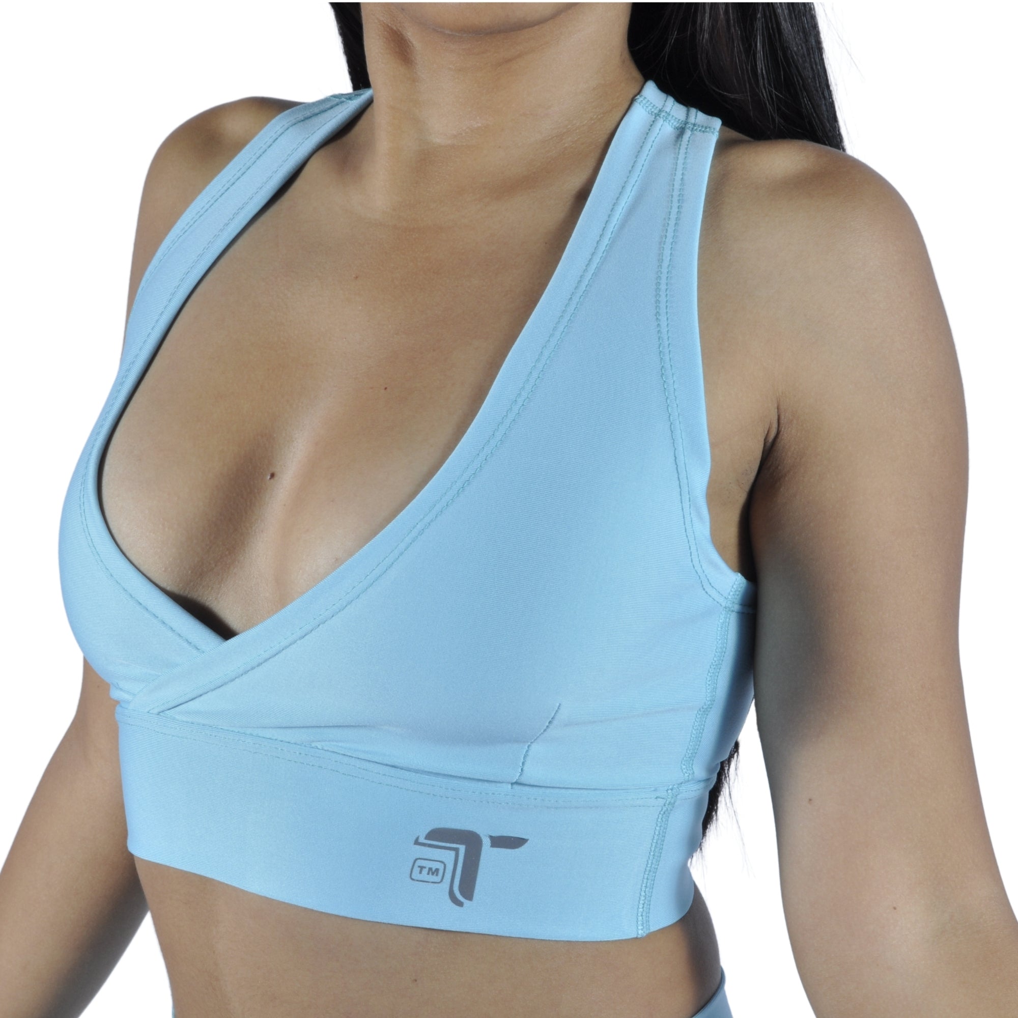 Top Deportivo Mujer - Tirantes Cruzados Ibis I Fit Sport Azul Celeste - I Fit Sport Latam #