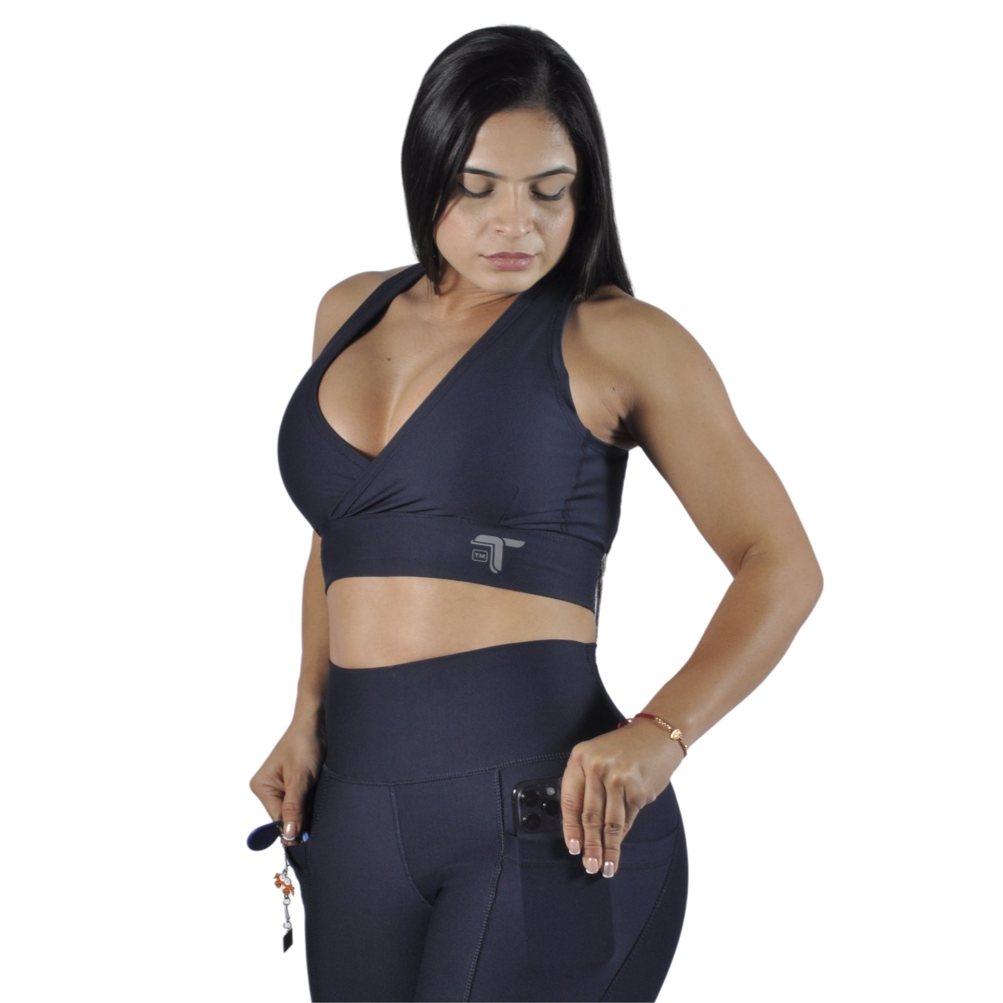 Top Deportivo Mujer - Tirantes Cruzados Ibis I Fit Sport Negro - I Fit Sport Latam #