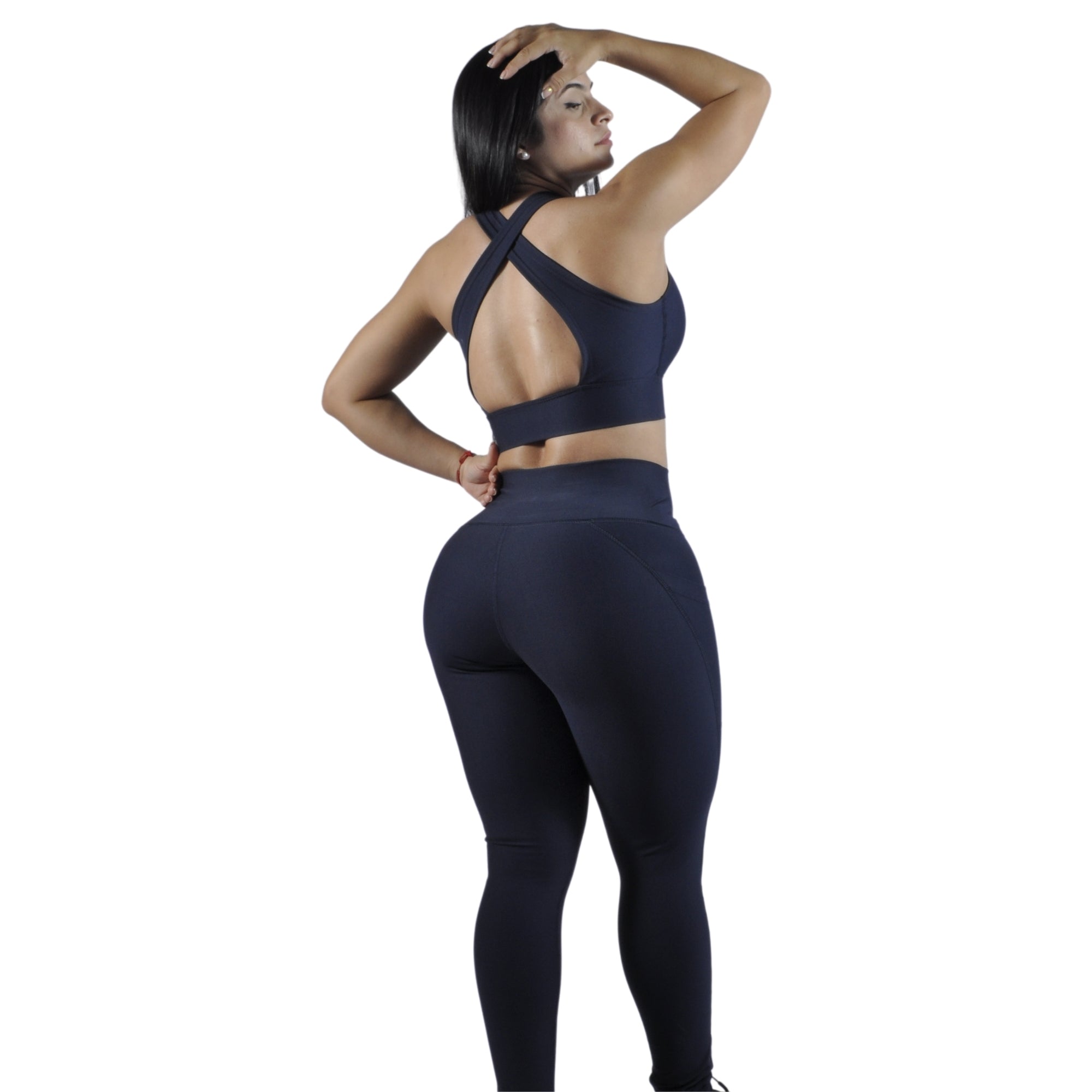 Top Deportivo Mujer - Tirantes Cruzados Ibis TI Fit Sport Azul - I Fit Sport Latam #